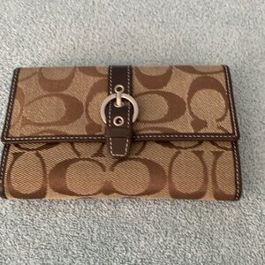 Brown and Tan Wallet EUC